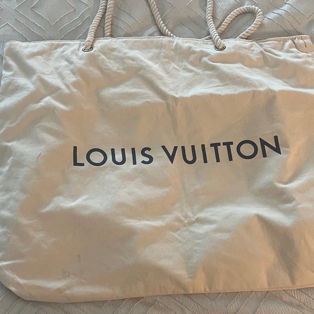 Louis Vuitton custom dust bag Cream Tote Bag